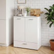 Buffet Dares moderne rangement tiroir tablette réglable blanc
