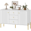 Buffet Marer meuble bar à café rangement 3 tiroirs Blanc