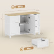 Estria buffet moderne armoire bar café portes soft close blanc