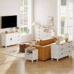 Estria buffet moderne armoire bar café portes soft close blanc
