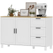 Estria buffet moderne armoire bar café portes soft close blanc