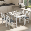 Montia Ensemble table à manger compacte 3 pièces avec 2 chaises Blanc