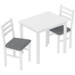 Montia Ensemble table à manger compacte 3 pièces avec 2 chaises Blanc