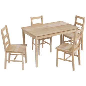 Oras Ensemble salle à manger 5 pièces bois naturel