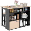 Ensemble de bar Peronel table pliable tabourets rangement noir chêne