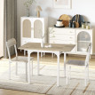 Kerier Ensemble repas pliant table et 2 chaises blanc naturel