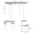 Kerier Ensemble repas pliant table et 2 chaises blanc naturel