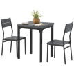 Bervik ensemble repas 3 pièces table à manger 2 chaises gris