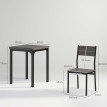 Bervik ensemble repas 3 pièces table à manger 2 chaises gris