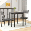 Bervik ensemble repas 3 pièces table à manger 2 chaises gris
