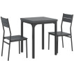 Bervik ensemble repas 3 pièces table à manger 2 chaises gris