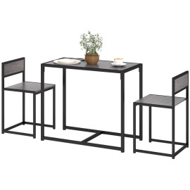 Ensemble table haute Avioenne 3 pièces cuisine industriel gris