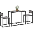 Ensemble table haute Avioenne 3 pièces cuisine industriel gris