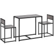 Ensemble table haute Avioenne 3 pièces cuisine industriel gris