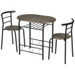 Produit Ilas ensemble bistrot 3 pièces table et chaises noir