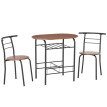 Set table Emeo cuisine et salle à manger compacte noir et bois