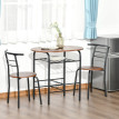 Set table Emeo cuisine et salle à manger compacte noir et bois