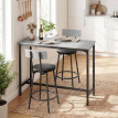 Produit Aurven Ensemble table de bar avec 2 tabourets gris