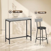 Produit Aurven Ensemble table de bar avec 2 tabourets gris