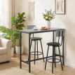 Produit Aurven Ensemble table de bar avec 2 tabourets gris