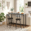 Produit Aurven Ensemble table de bar avec 2 tabourets gris