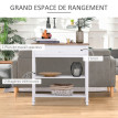 Table console Solier multifonction bois naturel blanc