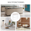 Table console Solier multifonction bois naturel blanc