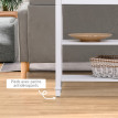 Table console Solier multifonction bois naturel blanc