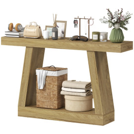Avora Table console rangement arrière canapé chêne