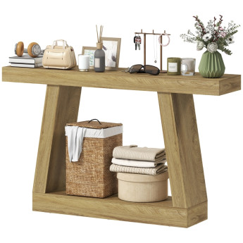 Avora Table console rangement arrière canapé chêne