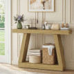 Avora Table console rangement arrière canapé chêne