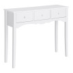 Darson Console table d'appoint rangements blanc