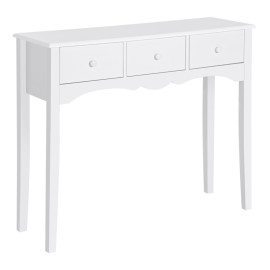 Darson Console table d'appoint rangements blanc