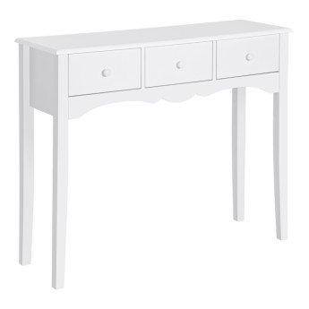 Darson Console table d'appoint rangements blanc