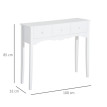 Darson Console table d'appoint rangements blanc