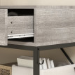 Console Delos entrée rangement tiroirs étagères bois noir