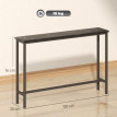 Aubine Console d'entrée effet marbre métal noir