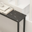 Aubine Console d'entrée effet marbre métal noir