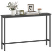 Aubine Console d'entrée effet marbre métal noir