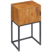 Console Doras industrielle table d'appoint rangement noir naturel
