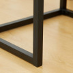 Console Doras industrielle table d'appoint rangement noir naturel