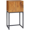 Console Doras industrielle table d'appoint rangement noir naturel
