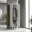 Armoire Kalioal métallique verrouillable penderie porte étiquette blanc