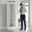 Armoire Kalioal métallique verrouillable penderie porte étiquette blanc