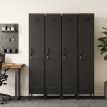 Melaria armoire métallique rangement étagères réglables noir