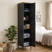 Melaria armoire métallique rangement étagères réglables noir