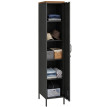Melaria armoire métallique rangement étagères réglables noir