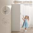 Armoire de chambre Lumrion rangement penderie 2 portes 2 tiroirs blanc