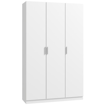 Armoire Raline rangement chambre portes fermeture amortie blanc