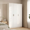 Armoire Raline rangement chambre portes fermeture amortie blanc